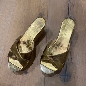 Wedge - Gold/Cork - byJimmy Choo